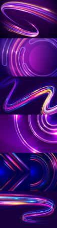 Abstract style neon lights design background