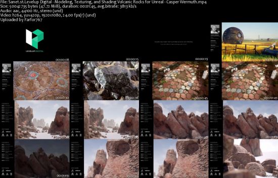 Modeling, Texturing, and Shading Volcanic Rocks for Unreal