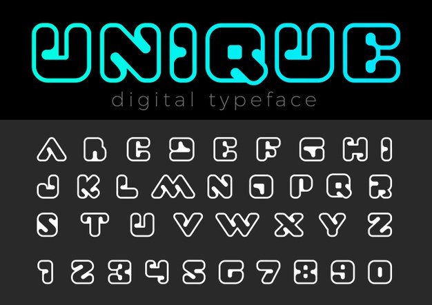 Square Digital Font