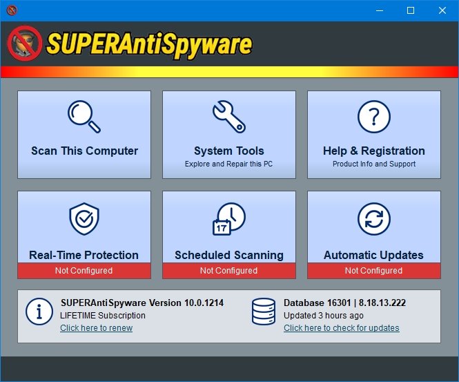 download the new version SuperAntiSpyware Professional X 10.0.1254