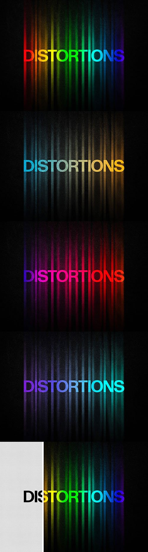 Color Distortion Text Effects for Photoshop