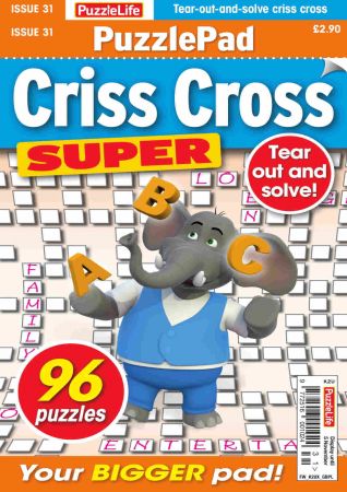PuzzleLife PuzzlePad Criss Cross Super   Issue 31, 2020
