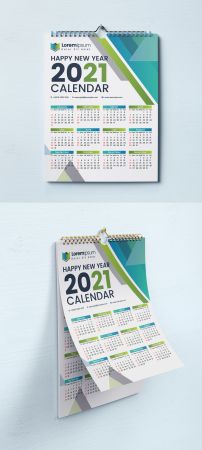 Single Page Wall Calendar 2021 383390776