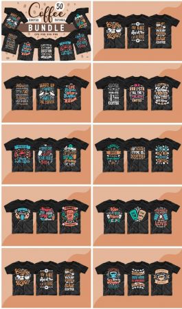 Coffee SVG Bundle Quotes T shirt Design 5913315
