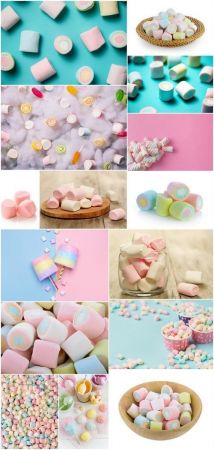 Sweet colorful marshmallow   15xHQ JPEG