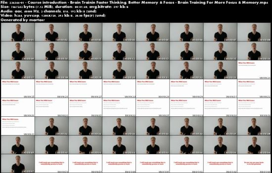  Brain Trainin: Faster Thinking, Better Memory &amp; Focus - Brain Training For More Focus &amp; Memory