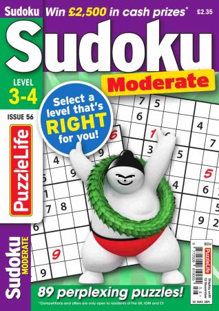 PuzzleLife Sudoku Moderate   Issue 056, 2020