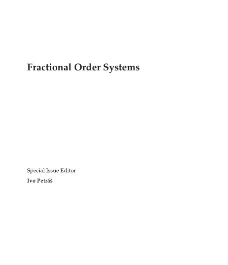 Fractional Order Systems by Ivo Petras