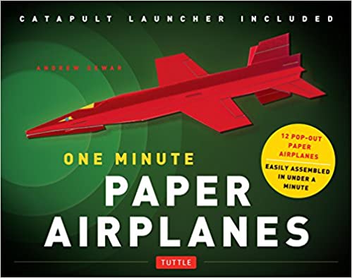 One Minute Paper Airplanes Kit: 12 Pop Out Planes, Easily Assembled in Under a Minute