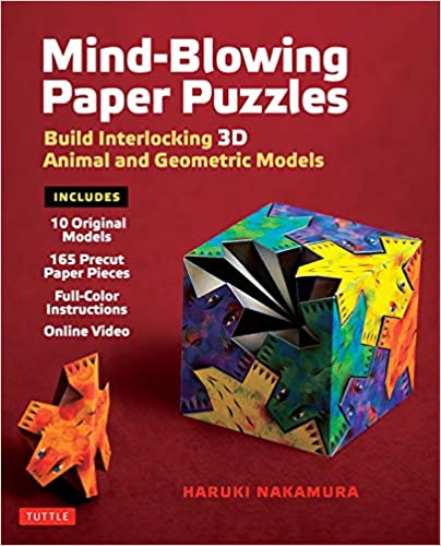Mind Blowing Paper Puzzles Kit: Build Interlocking 3D Animal and Geometric Models