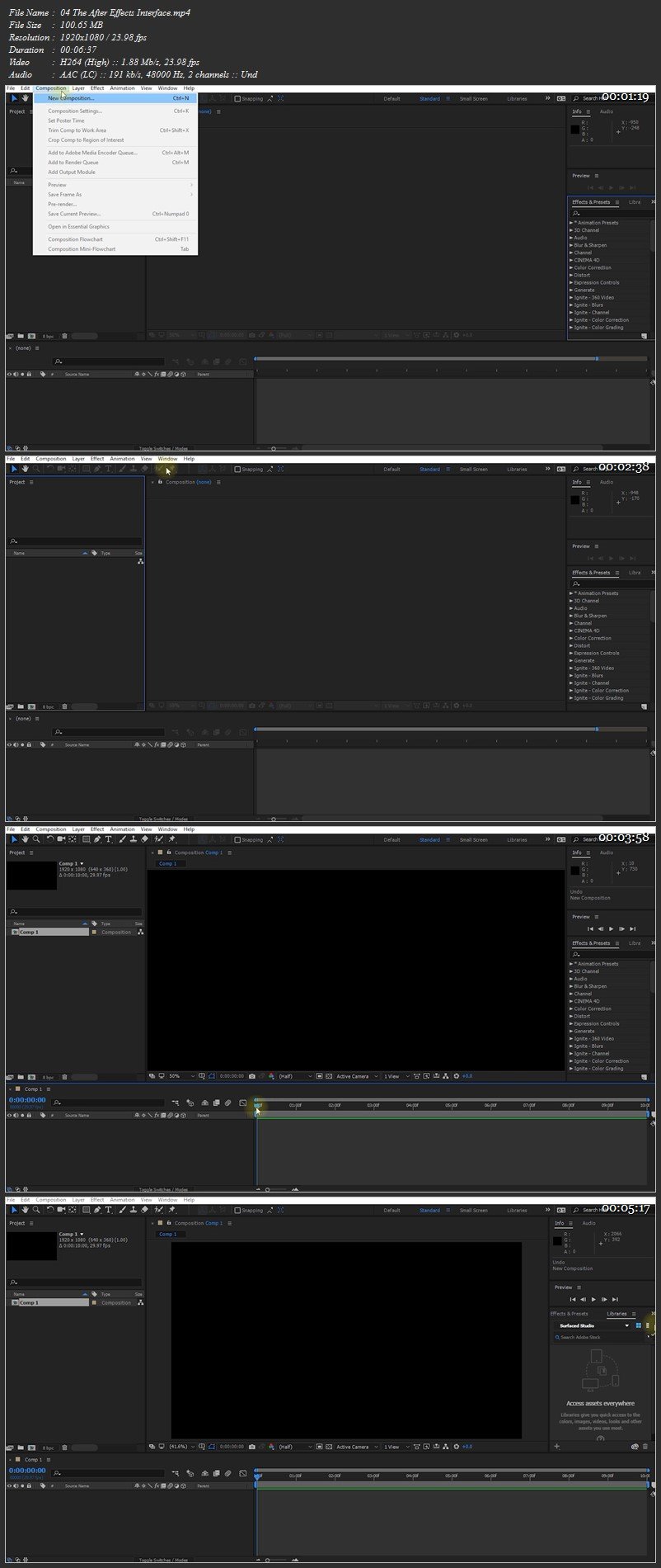 adobe after effects tutorials titles getting started