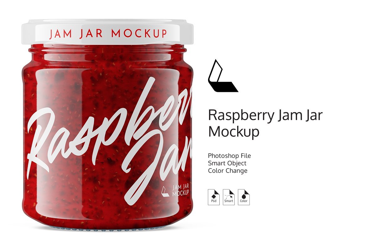 Download Download CreativeMarket - Raspberry Jam Jar #6 Mockup ...