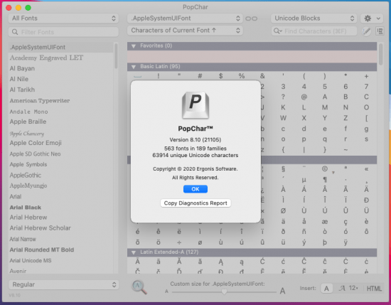 PopChar X 8.10 Multilingual macOS