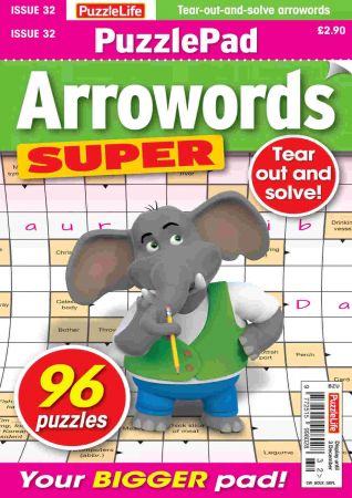 PuzzleLife PuzzlePad Arrowords Super   Issue 32, 2020