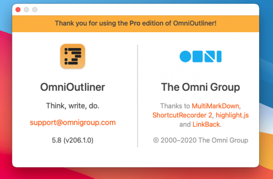 OmniOutliner Pro 5.8 Multilingual macOS