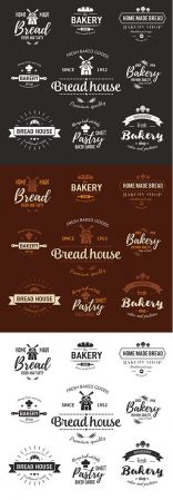 Template of bakery logo fresh baked goods