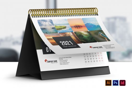 CreativeMarket   Desk Calendar 2021 5453988