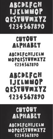 Hand drawn alphabet letters and numbers
