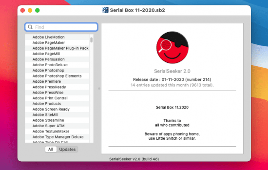 Serial Box 11.2020 macOS