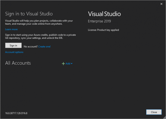 Microsoft Visual Studio Enterprise 2019 v16.8.2 (Build 16.8.30717.126) Multilingual