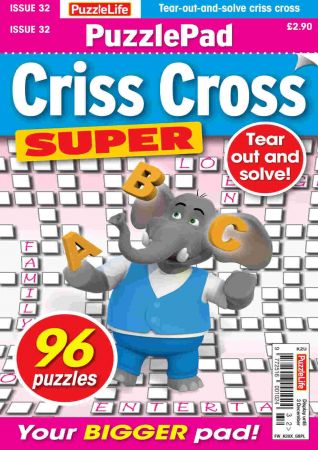 PuzzleLife PuzzlePad Criss Cross Super   Issue 32, 2020