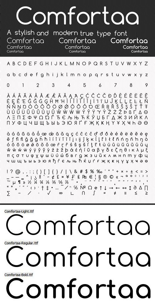 Comfortaa - Stylish & Modern Font [3-Weights]