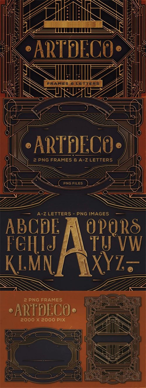 ArtDeco Frames & A-Z Letters