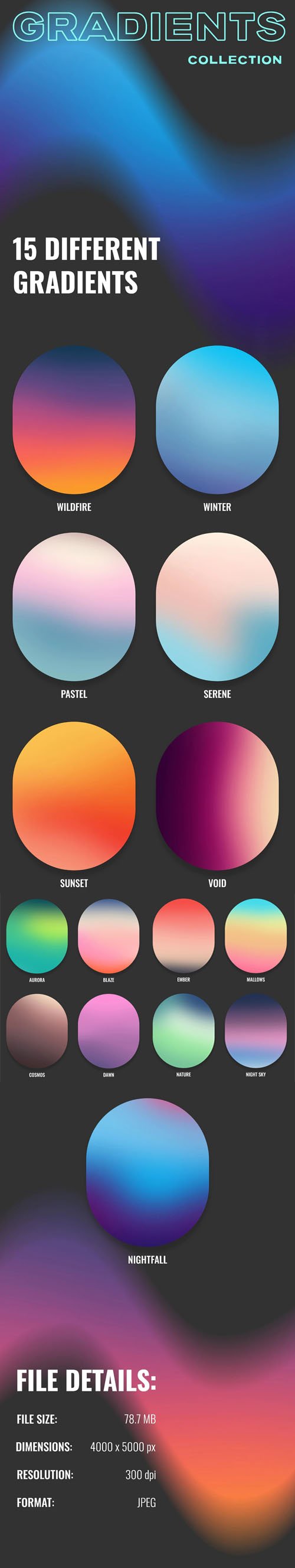 15 Different Gradients Pack
