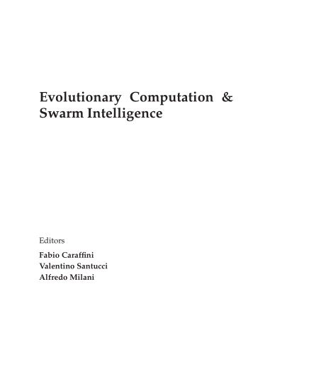 Evolutionary Computation & Swarm Intelligence