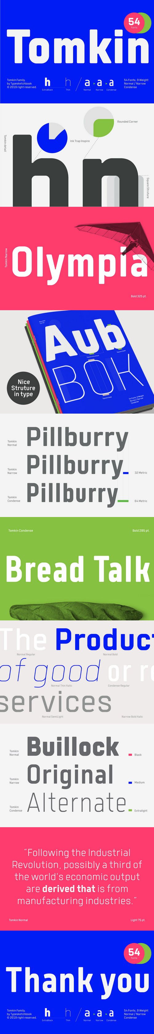 Tomkin Font Family [54-Weights]