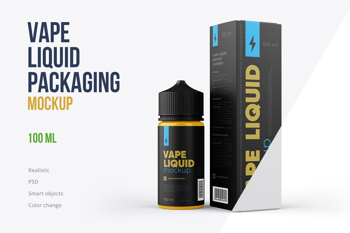 Download Download CreativeMarket - Vape Liquid Packaging Mockup ...