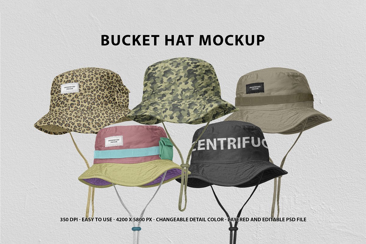 Download Download CreativeMarket - Bucket Hat Mockup 5661005 ...