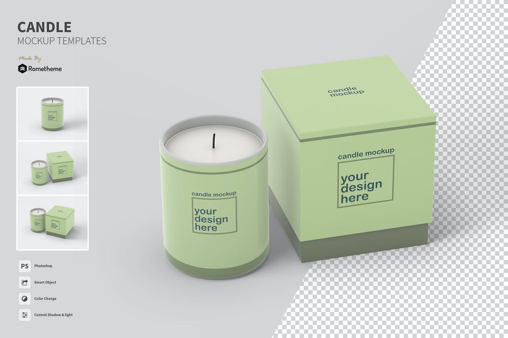 Download Download Candle - Mockups Template FH - SoftArchive