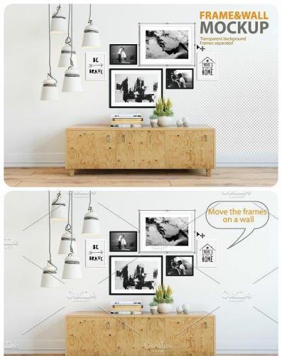 Frame &amp; Wall Mockup 04