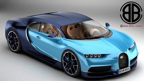 Renderhub – 2017 Bugatti Chiron 3D Model