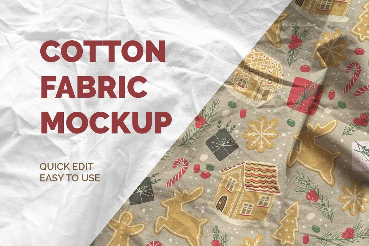 Download Download CreativeMarket - Cotton Fabric Mockup 5632631 ...