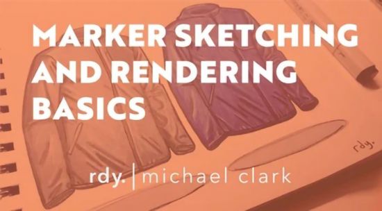 Marker Sketching and Rendering Basics   How To Sketch a Jacket or any soft goods