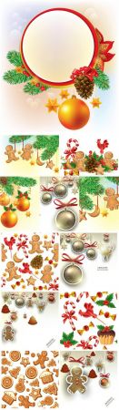 New Year and Christmas illustrations in vector №48