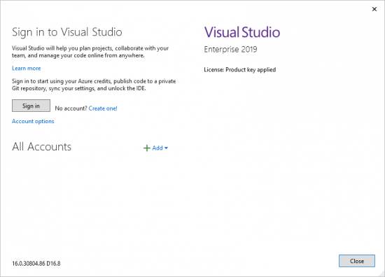 Microsoft Visual Studio Enterprise 2019 v16.8.3 (Build 16.8.30804.86) Multilingual