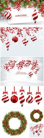 New Year and Christmas illustrations in vector №40