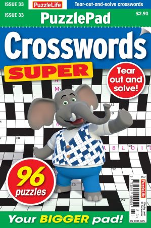 PuzzleLife PuzzlePad Crosswords Super - Issue 33, 2020