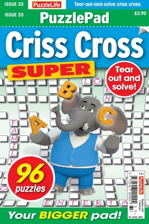 PuzzleLife PuzzlePad Criss Cross Super - Issue 33, 2020