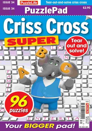PuzzleLife PuzzlePad Criss Cross Super   Issue 34, 2020