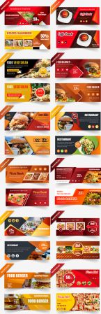 Banners for Cafes and Restaurants   Vector Clipart