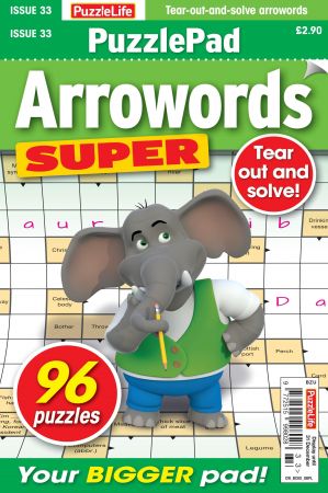 PuzzleLife PuzzlePad Arrowords Super - Issue 33, 2020