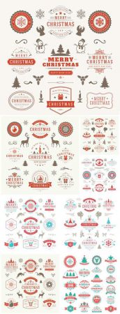 New Year and Christmas illustrations in vector №47