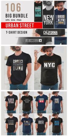 Urban Street T shirt Design Bundle 6726832