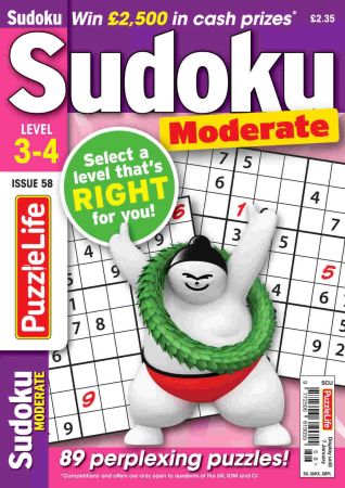 PuzzleLife Sudoku Moderate   Issue 58, 2020