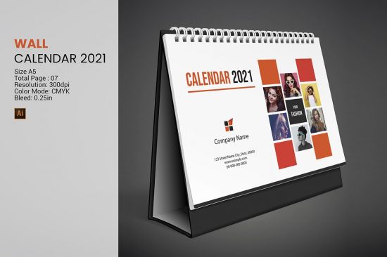CreativeMarket   Desk Calendar 2021 5616946