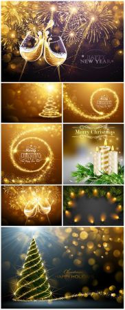 New Year and Christmas illustrations in vector №14